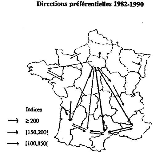 Modèle de gravité et flux résiduels. Application aux migrations interrégionales en France (1982-1990)